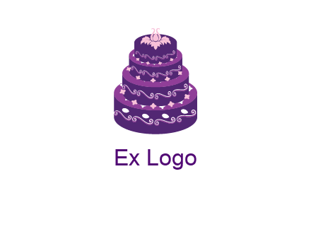 tiered layer wedding cake logo