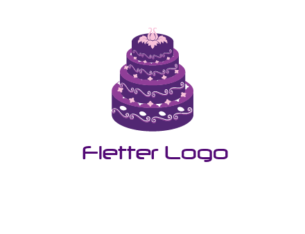 tiered layer wedding cake logo