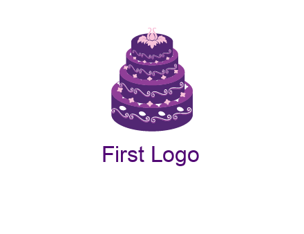 tiered layer wedding cake logo