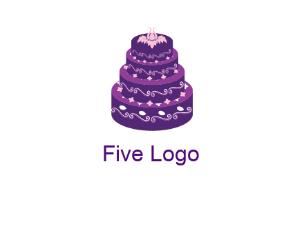tiered layer wedding cake logo