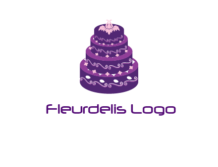 tiered layer wedding cake logo