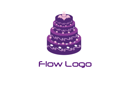 tiered layer wedding cake logo