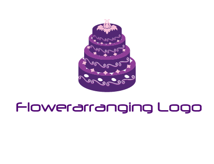tiered layer wedding cake logo