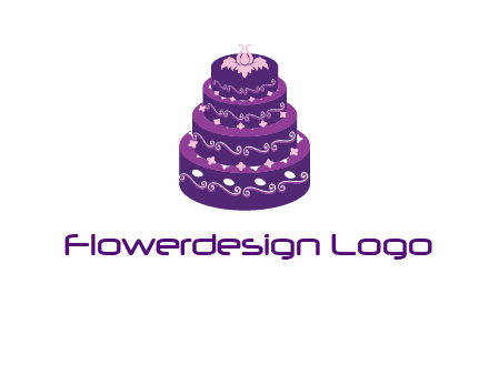 tiered layer wedding cake logo