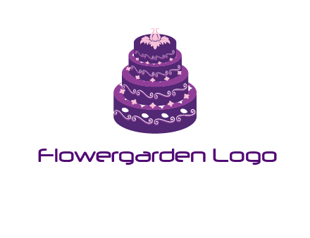 tiered layer wedding cake logo