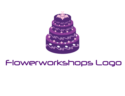 tiered layer wedding cake logo