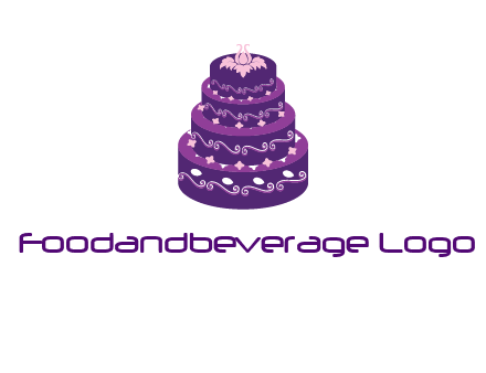 tiered layer wedding cake logo