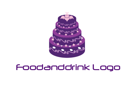 tiered layer wedding cake logo