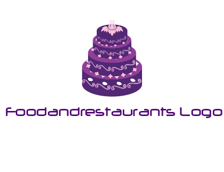 tiered layer wedding cake logo