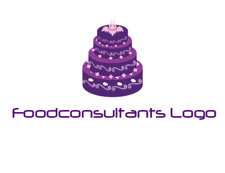 tiered layer wedding cake logo