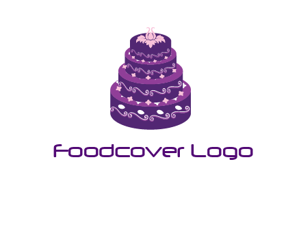 tiered layer wedding cake logo