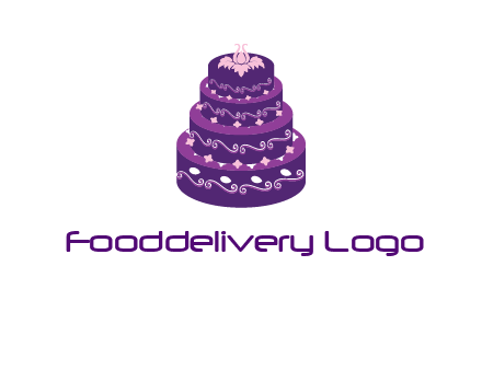 tiered layer wedding cake logo