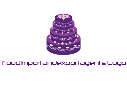 tiered layer wedding cake logo