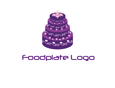 tiered layer wedding cake logo