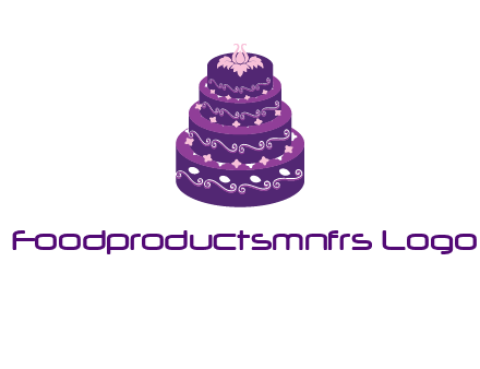 tiered layer wedding cake logo