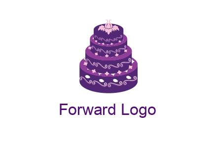 tiered layer wedding cake logo