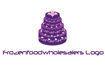 tiered layer wedding cake logo