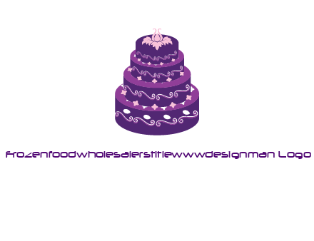 tiered layer wedding cake logo