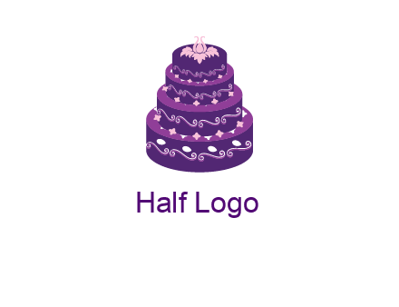 tiered layer wedding cake logo