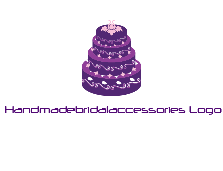 tiered layer wedding cake logo