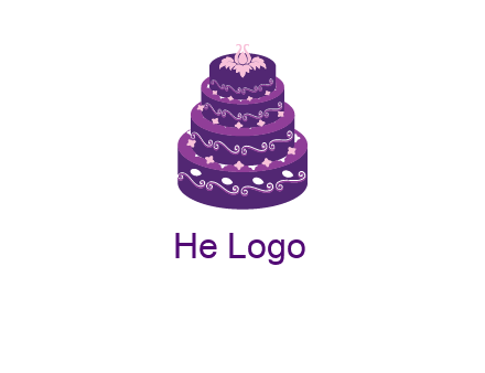 tiered layer wedding cake logo