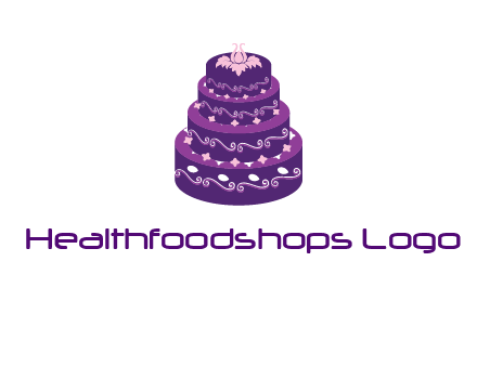 tiered layer wedding cake logo