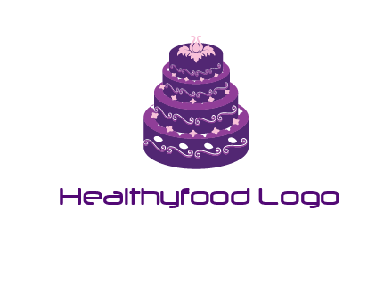 tiered layer wedding cake logo