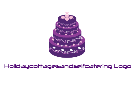 tiered layer wedding cake logo