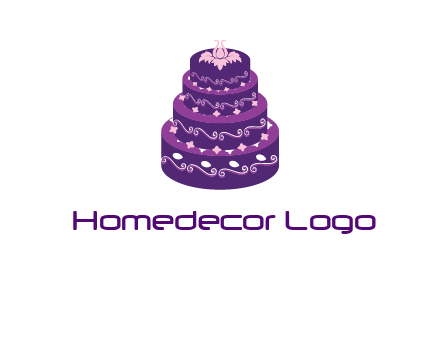 tiered layer wedding cake logo