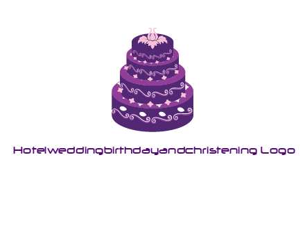 tiered layer wedding cake logo