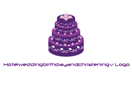 tiered layer wedding cake logo