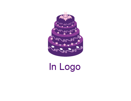 tiered layer wedding cake logo