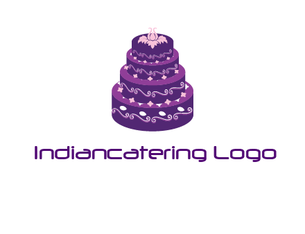 tiered layer wedding cake logo