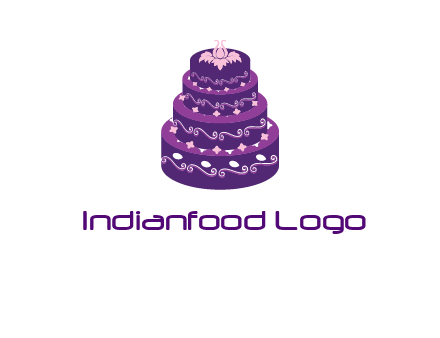 tiered layer wedding cake logo