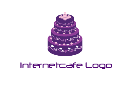 tiered layer wedding cake logo
