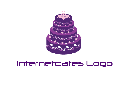 tiered layer wedding cake logo