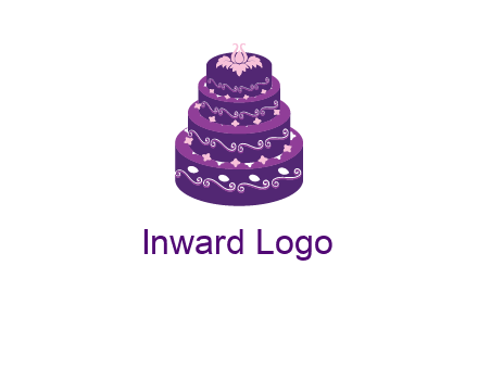 tiered layer wedding cake logo