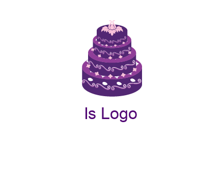 tiered layer wedding cake logo