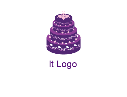 tiered layer wedding cake logo