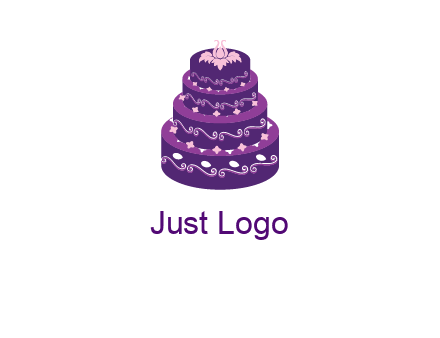 tiered layer wedding cake logo