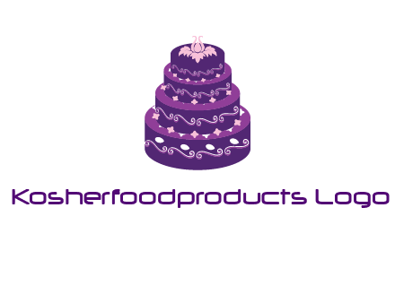 tiered layer wedding cake logo