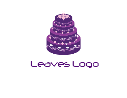 tiered layer wedding cake logo