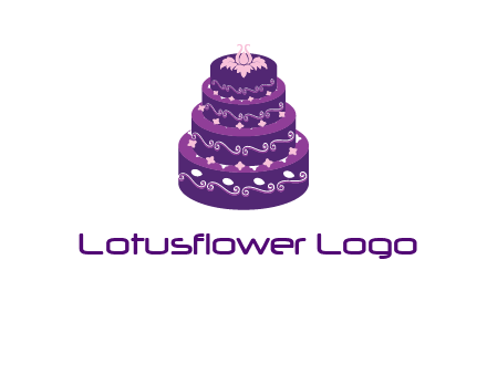 tiered layer wedding cake logo