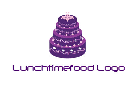 tiered layer wedding cake logo