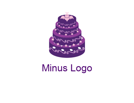 tiered layer wedding cake logo