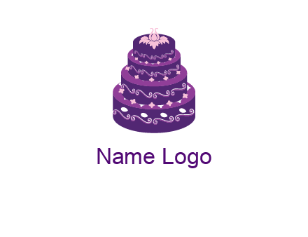 tiered layer wedding cake logo