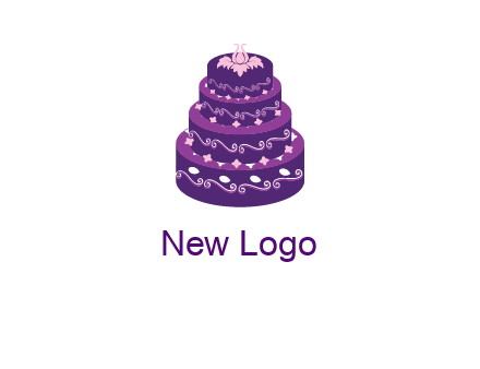 tiered layer wedding cake logo