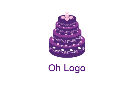 tiered layer wedding cake logo