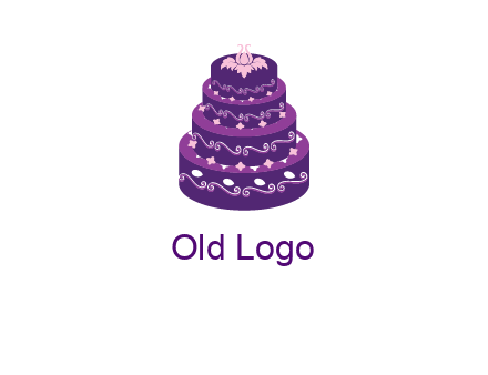 tiered layer wedding cake logo