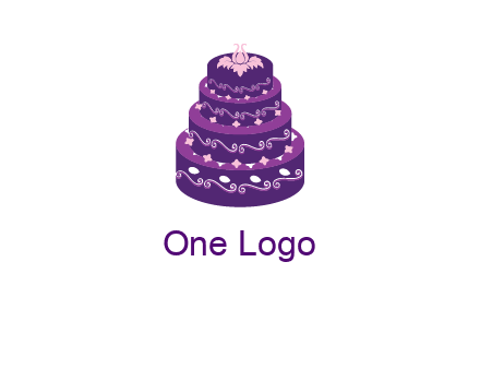 tiered layer wedding cake logo